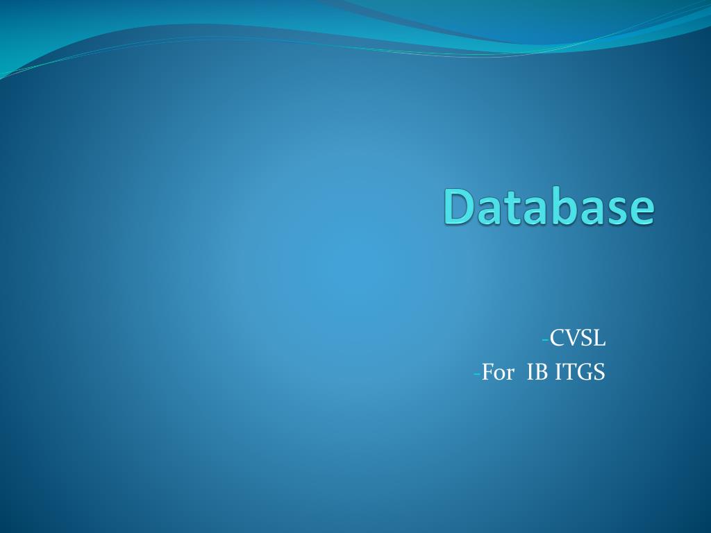 PPT - Database PowerPoint Presentation, free download - ID:1892681