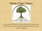 “Adopt A Tree” Project - slide 1