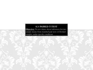 8 3 paired t test