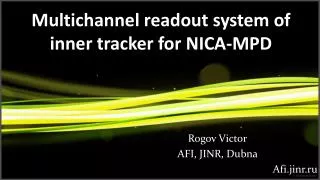 Multichannel readout system of inner tracker for NICA-MPD