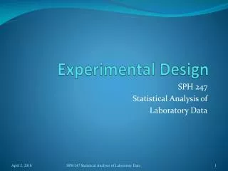 Experimental Design