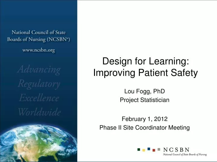 design for learning improving patient safety