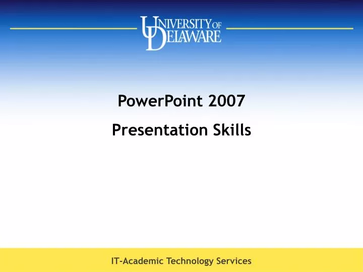 powerpoint 2007 presentation skills
