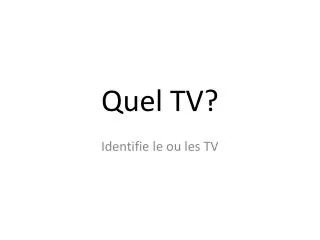 quel tv
