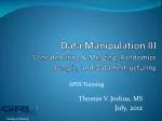 Data Manipulation III Concatenating &amp; Merging, Randomize Sample, and Data Restructuring - slide 1