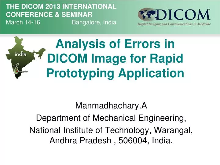 analysis of errors in dicom image for rapid prototyping application