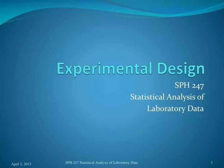 experimental design