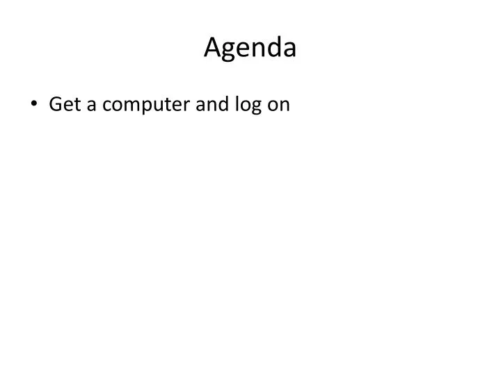 agenda