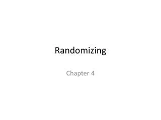 randomizing