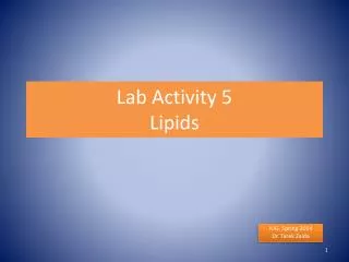 Lab Activity 5 Lipids