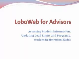 LoboWeb for Advisors