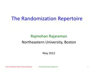 The Randomization Repertoire