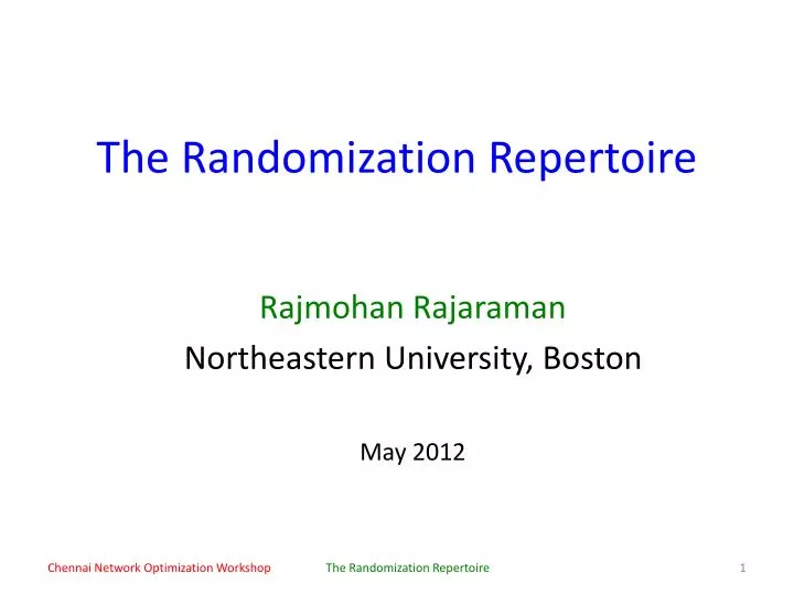 the randomization repertoire
