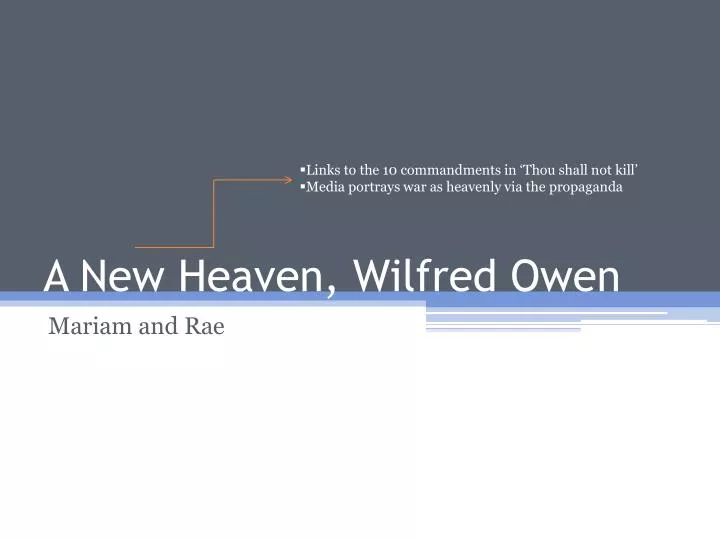 a new heaven wilfred owen