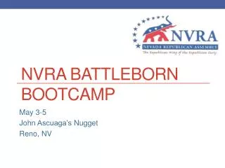 N V RA Battleborn Bootcamp