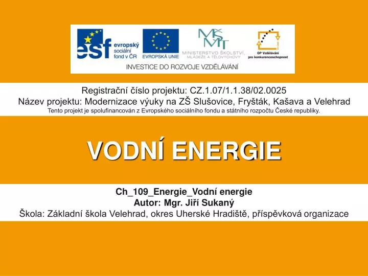 vodn energie