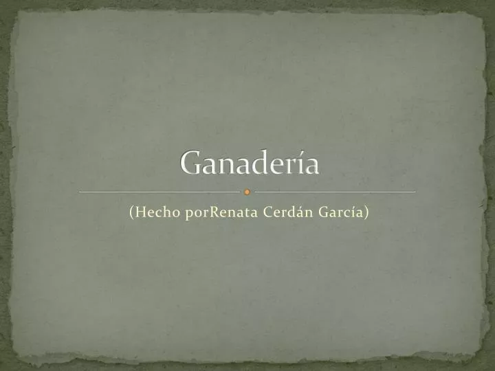 ganader a