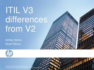 ITIL V3 differences from V2