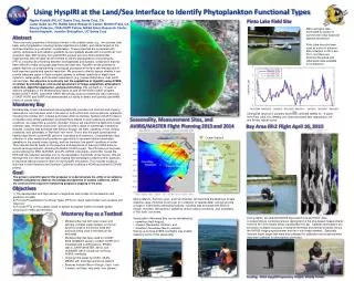 Using HyspIRI at the Land/Sea Interface to Identify Phytoplankton Functional Types