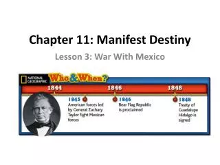 Chapter 11: Manifest Destiny
