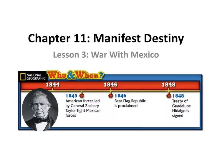 chapter 11 manifest destiny
