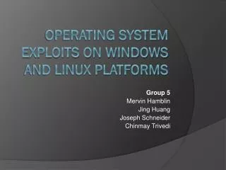Operating System Exploits on Windows and Linux Platforms