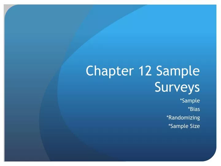 chapter 12 sample surveys