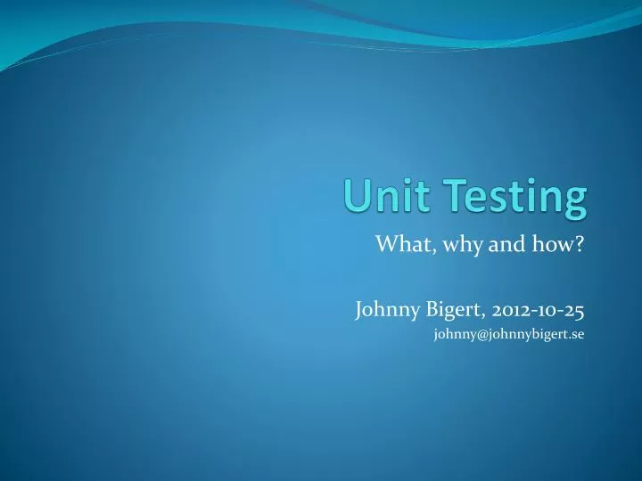 unit testing