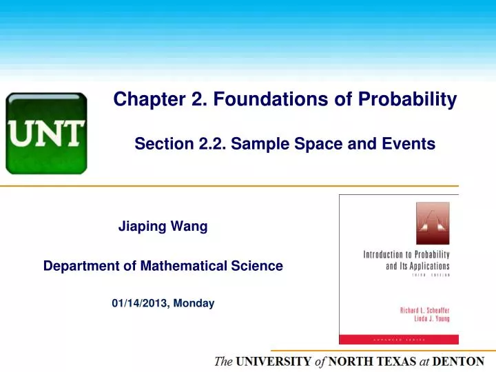 chapter 2 foundations of probability section 2 2 sample space and events