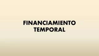 financiamiento temporal