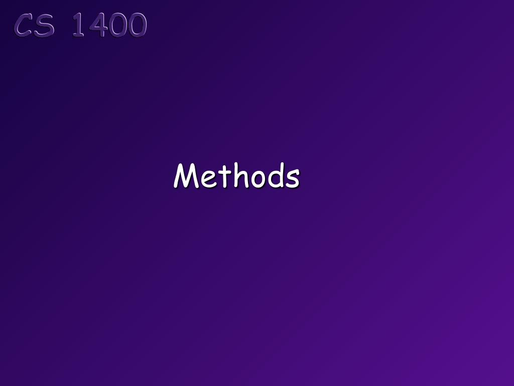 PPT - Methods PowerPoint Presentation, free download - ID:1893291