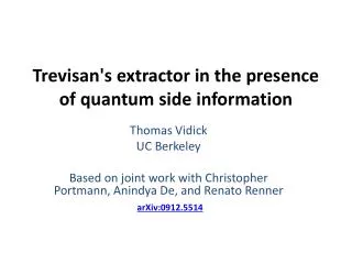Trevisan's extractor in the presence of quantum side information