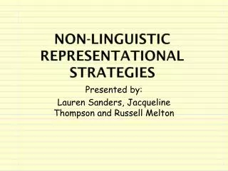 Non-linguistic representational strategies