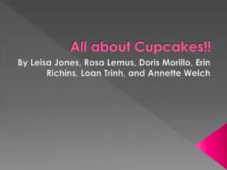 All about Cupcakes!!