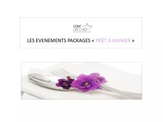 les evenements packages pr t a animer
