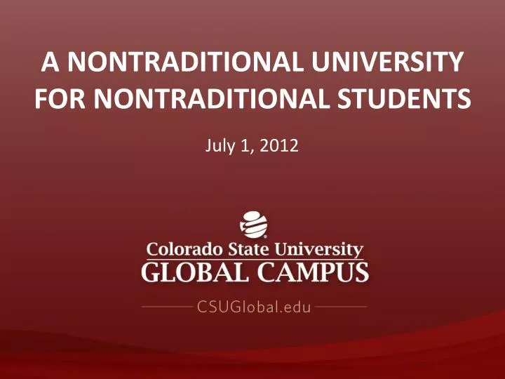 a nontraditional university for nontraditional students
