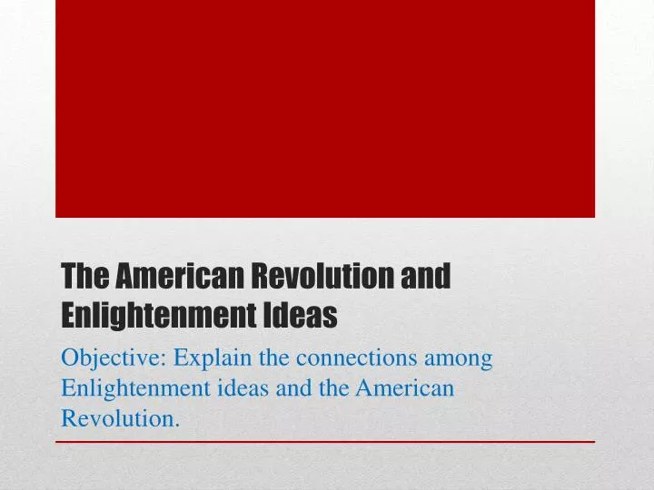 the american revolution and enlightenment ideas