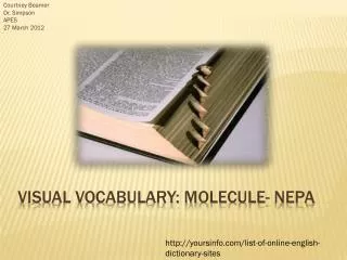 Visual Vocabulary: Molecule- NEPA