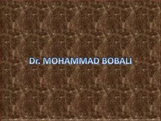 Dr. MOHAMMAD BOBALI