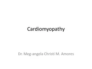 Cardiomyopathy