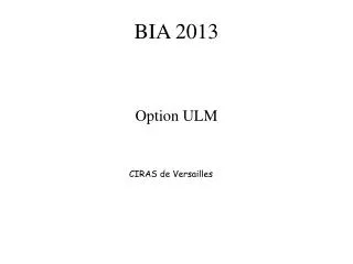 BIA 2013