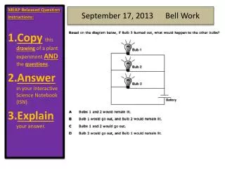 September 17, 2013 Bell Work