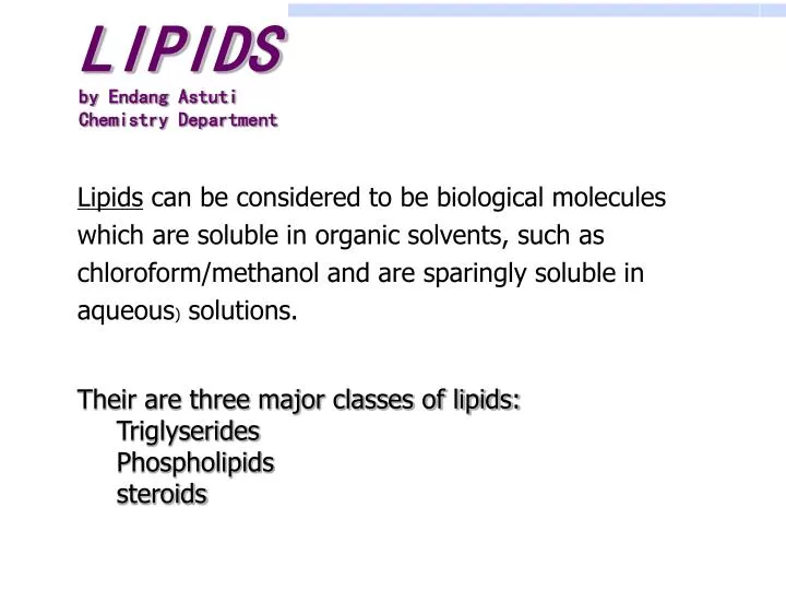 lipids by endang astuti chemistry department