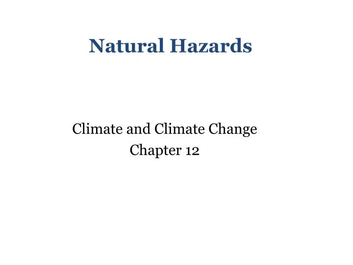 natural hazards