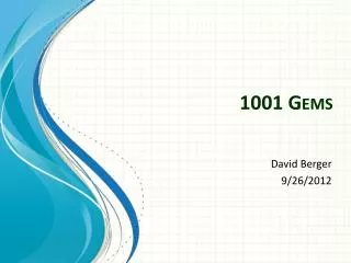1001 Gems