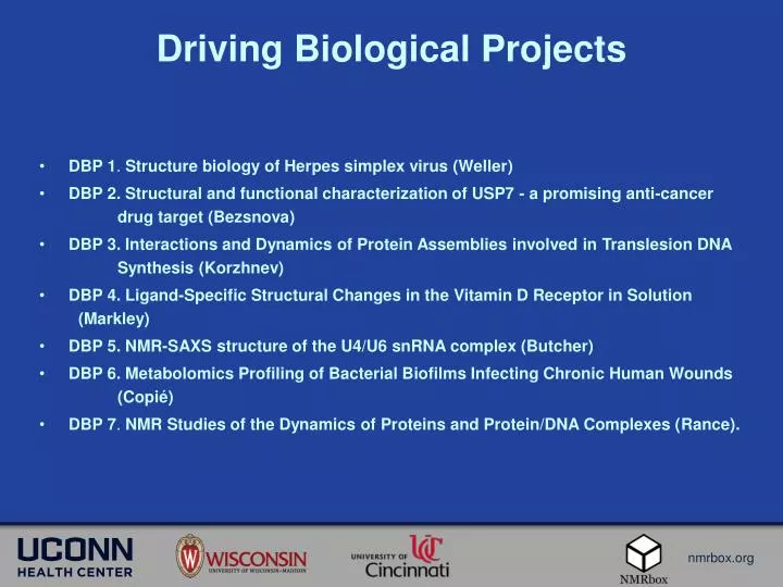 driving biological projects
