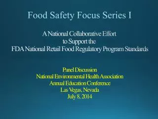 Food Safety Focus Series I