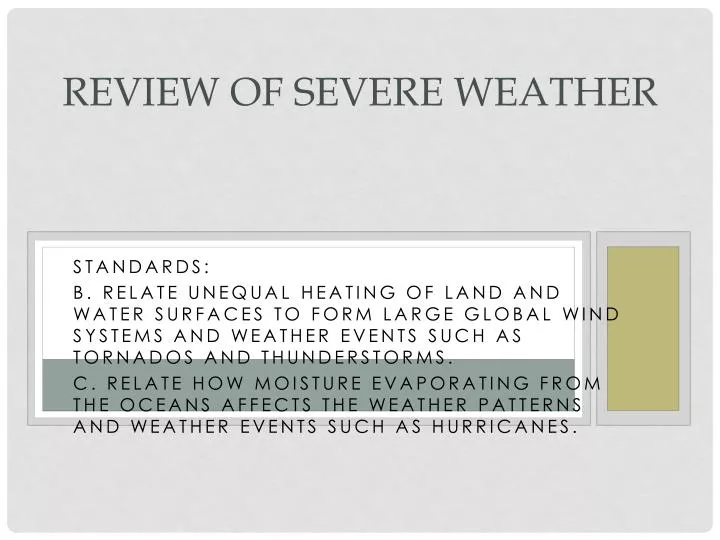 review of severe weather