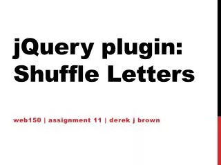 jQuery plugin: Shuffle Letters