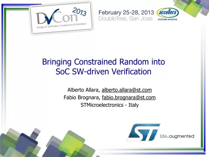 bringing constrained random into soc sw driven verification